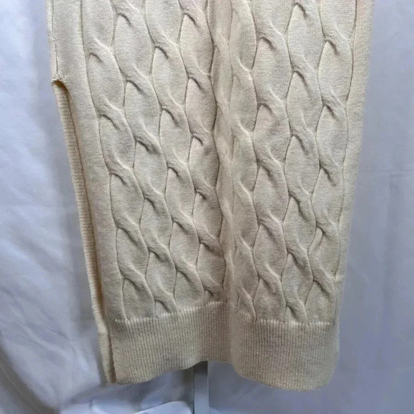 Line And Dot Dorothy Revolve Size Large Sweater Dress Cream Cable Knit Stretch - Picture 10 of 13